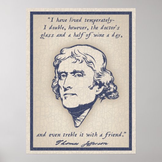 Jefferson - Wein Poster (Vorne)