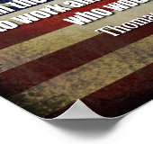 Jefferson Zitat: Die Demokratie wird aufhören.. Poster (Ecke)