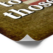 Jefferson Zitat: Die Demokratie wird aufhören.. Poster (Ecke)