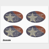 Jefferson Zitat über Freiheit und Tyrannei Ovaler Aufkleber (Blatt)