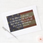 Jefferson Zitat zur Demokratie Rechteckiger Aufkleber (Umschlag)