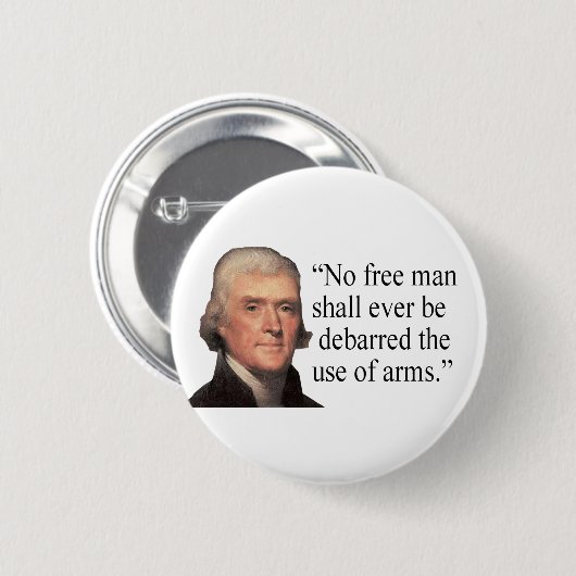 Jefferson-Zitatknopf Button (Vorne & Hinten)