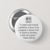 Jefferson-Zitatknopf Button (Vorne & Hinten)