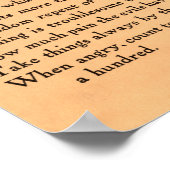 Jeffersons Zehn-Regeln-Poster Poster (Ecke)