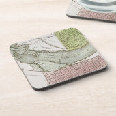 JEFFERSONVILLE, INDIANA: KARTE GETRÄNKEUNTERSETZER (Linke Seite)