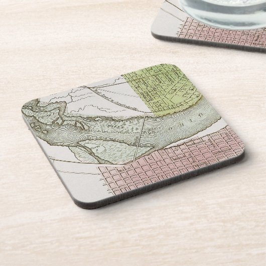 JEFFERSONVILLE, INDIANA: KARTE GETRÄNKEUNTERSETZER (Linke Seite)