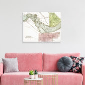 JEFFERSONVILLE, INDIANA: KARTE LEINWANDDRUCK (Insitu (Wohnzimmer))