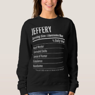 Jeffery Serving Size Nutrition Label Calories Sweatshirt
