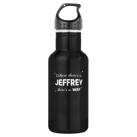 Jeffrey Name Sprichwort Design for Proud Jeffreys Edelstahlflasche (Vorderseite)