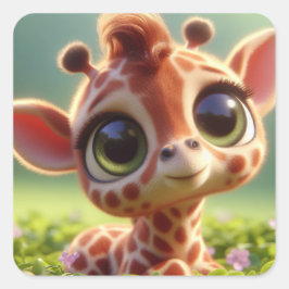 "Jeffrey" Quadratischer Aufkleber