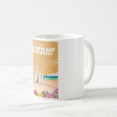 Jeffreys Bay South Africa Vintage Travel Poster Kaffeetasse (VorderseiteRechts)