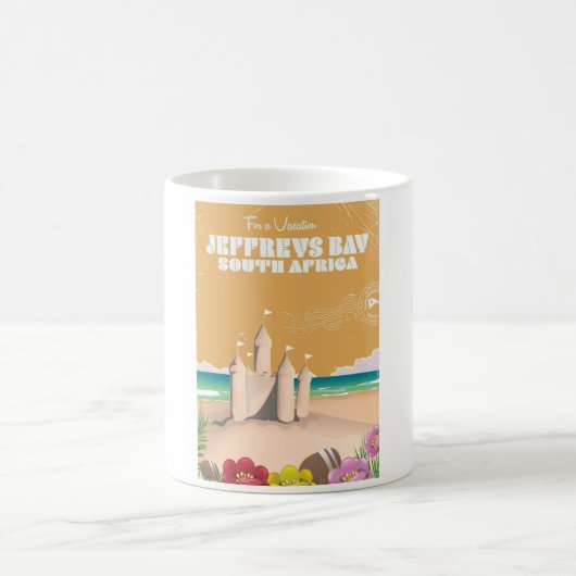 Jeffreys Bay South Africa Vintage Travel Poster Kaffeetasse (Mittel)