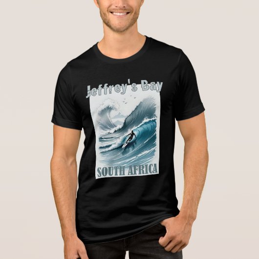 Jeffrey's Bay Surfing Adventure Tri-Blend Shirt (Vorderseite)