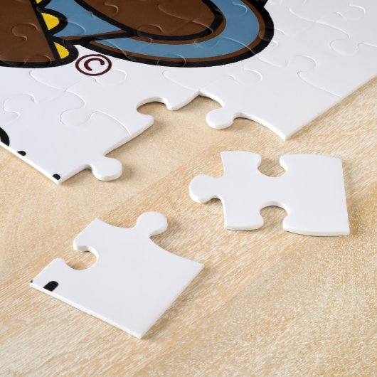 Jeffy die nervöse Eulen-Blau-Tasse Puzzle (Seite)