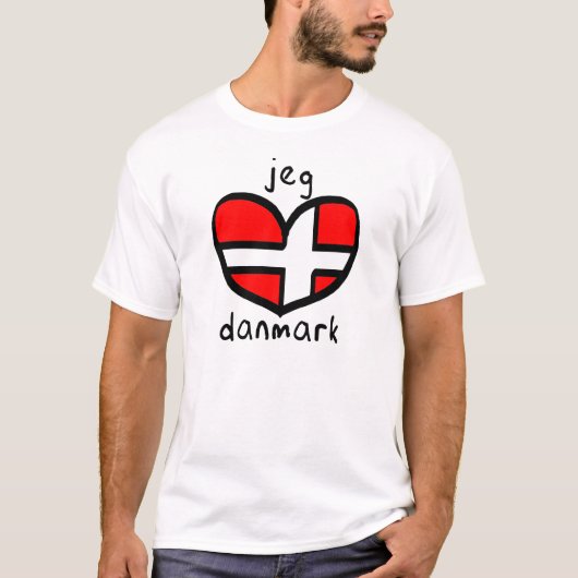 Jeg Elsker Danmark T-Shirt (Vorderseite)