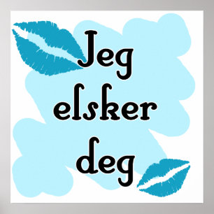 Jeg elsker deg - Norwegisch - I Liebe Poster