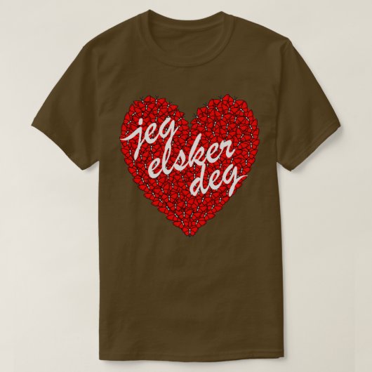 Jeg Elsker Deg T-Shirt (Design vorne)