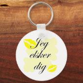 Jeg elsker dig - Dänisch - I Liebe Sie Schlüsselanhänger (Vorderseite)
