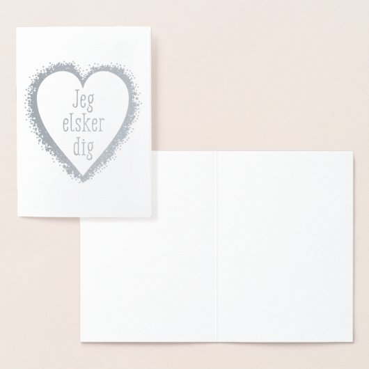 Jeg elsker dig , ich Liebe Sie auf Dänisch Folienkarte (Anzeige)