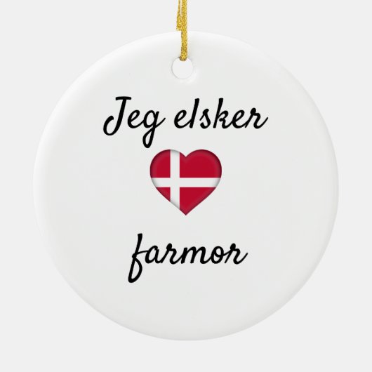 Jeg elsker Farmor Keramik Ornament (Hinten)