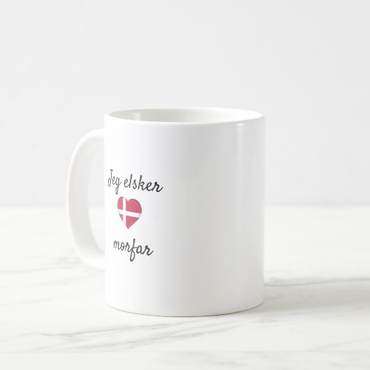 Jeg elsker Morfar Kaffeetasse (Vorderseite Links)