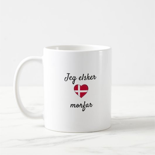 Jeg elsker Morfar Kaffeetasse (Links)