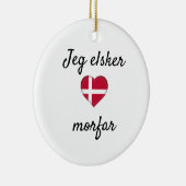 Jeg elsker morfar keramik ornament (Rechts)