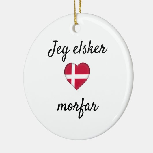 Jeg elsker morfar keramik ornament (Links)