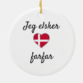 Jeg elsker morfar keramik ornament (Hinten)