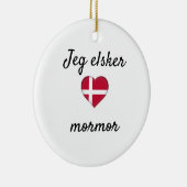 Jeg elsker mormor keramik ornament (Rechts)