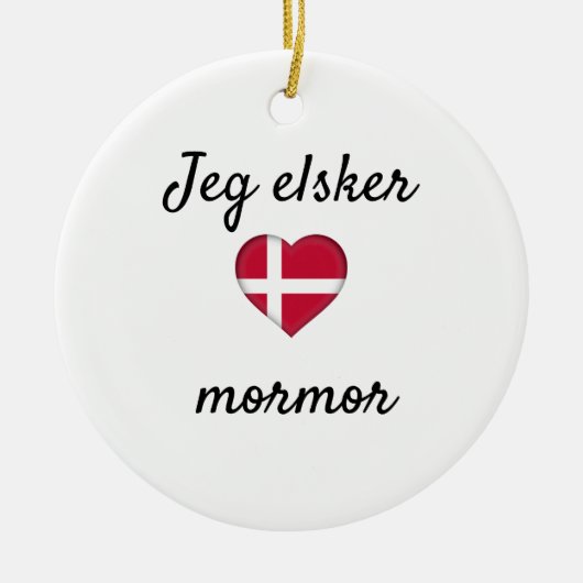 Jeg elsker mormor keramik ornament (Vorne)