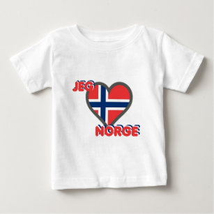 Jeg Elsker Norge (i-Liebe Norwegen) Baby T-shirt