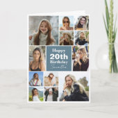 Jegliche 12-jährige Collage modern | Foto Custom G Karte (Vorderseite)