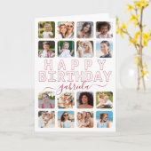 Jegliche 16-jährige Fotocollage Geburtstagskarte - Karte (Gelbe Blume)