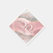 Jegliche 50 Jahre fabelhafte Rose Gold Glitzer Geb Serviette (Ecke)