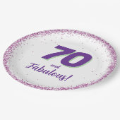 Jegliche 70. Geburtstagsparty Pappteller (Schrägansicht)