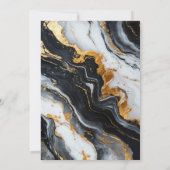 Jegliche alte schwarze und goldene Marmor zum Gebu Einladung (Rückseite)