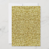 Jegliche Alters Birthday Gold Glitzer Blue Rose Einladung (Rückseite)