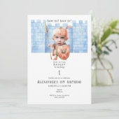 Jegliche Alters Kleinkinder Mittelalterliches Ritt Einladung (Stehend Vorderseite)