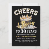 Jegliche Altersjubeln und Bierüberraschung Geburts Einladung (Vorderseite)