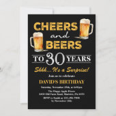 Jegliche Altersjubeln und Bierüberraschung Geburts Einladung (Vorderseite)