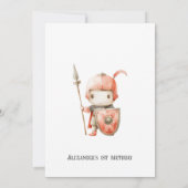 Jegliche Alterskinder Mittelalter Ritter Renfaire Einladung (Rückseite)