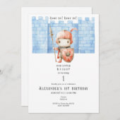 Jegliche Alterskinder Mittelalter Ritter Renfaire Einladung (Vorne/Hinten)