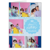 Jegliche Altersschneeblaue 7-Fotocollage Geburtsta (Vorne)