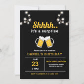 Jegliche Altersüberraschungsbiere Geburtstagsparty Einladung (Vorderseite)