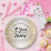 Jegliche Black Gold JAHRE im MAKING Pappteller (Party)