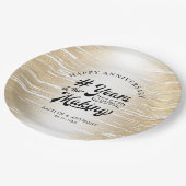 Jegliche Black Gold JAHRE im MAKING Pappteller (Schrägansicht)