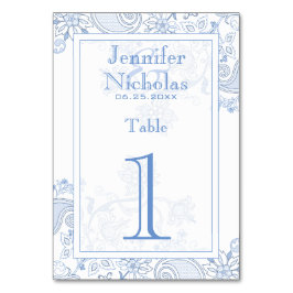 Jegliche Blume- und Foliage Lacy Doodle Hochzeit Tischnummer