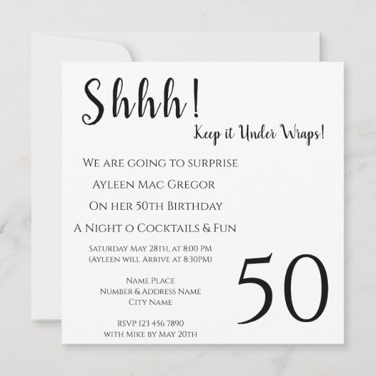 Jegliche erstaunliche Geburtstagseinladung Einladung (Vorderseite)