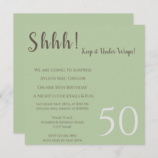 Jegliche erstaunliche Geburtstagseinladung Einladung (Vorne/Hinten)